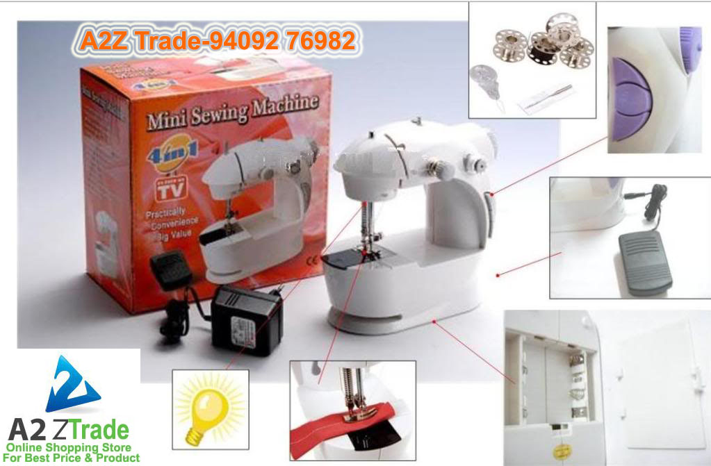 Mini Sewing Machine Portable 4 In 1 With Adapter & Pedal